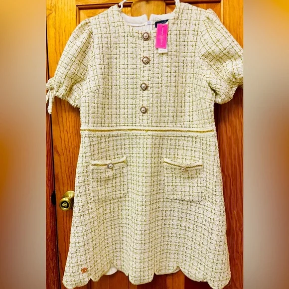 Women’s “Simply Southern” Scalloped Tweed Dress - Picture 1 of 11